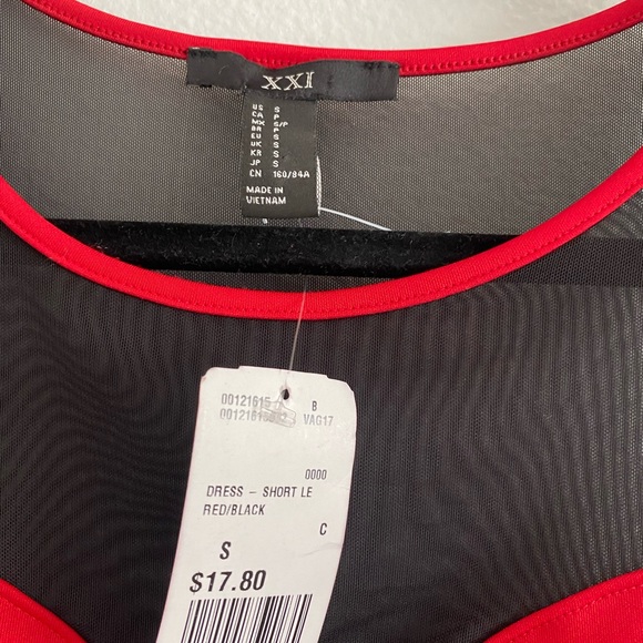 NWT XXI Red Dress Sz Small - Picture 3 of 5